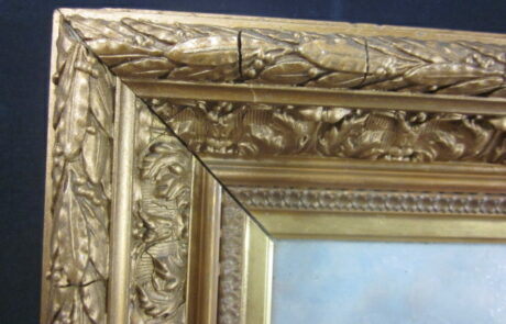 Marine XIXème, huile sur toile.