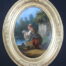 Peinture Italienne XIXè, dans cadre ovale.