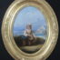 Peinture Italienne XIXè, dans cadre ovale.