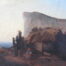 Village de pêcheurs, tableau XIX ème.