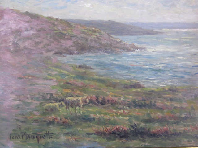 Moutons dans la Hague, peintre de la Normandie