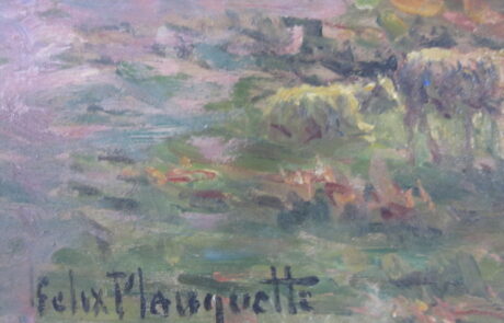 Moutons dans la Hague, peintre de la Normandie