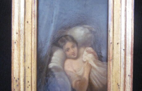 École XIXè huile sur papier