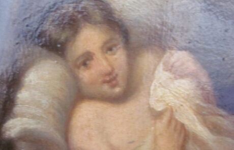 École XIXè huile sur papier