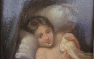 École XIXè huile sur papier