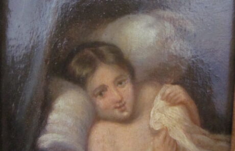 École XIXè huile sur papier