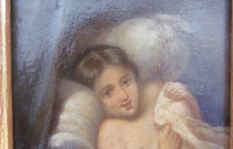 École XIXè huile sur papier